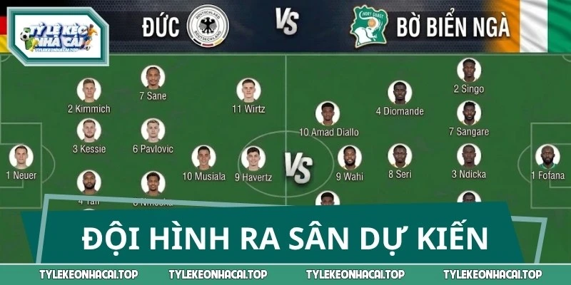 Sơ đồ chiến thuật và đội hình dự kiến Đức vs Bờ Biển Ngà